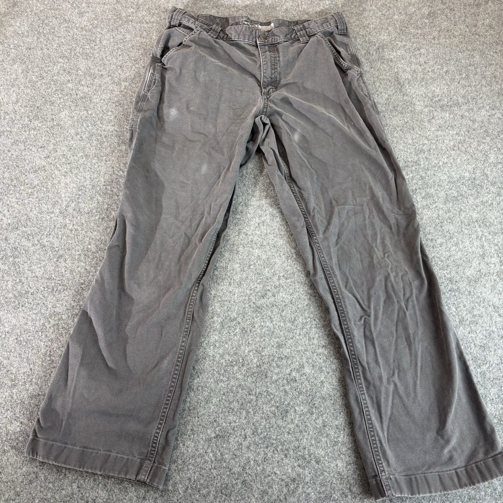Carhartt Work Pants Mens 36x32 (Fits‎ 34x28.5) Painters Rugged Relax Fit Gray
